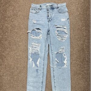PacSun Light Blue High-Rise Distressed Jeans